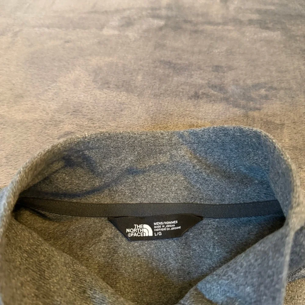 The North Face Tech 1/4 Zip Fleece Mens Large Asphalt Grey Heather NF0A3LHB7D1-L